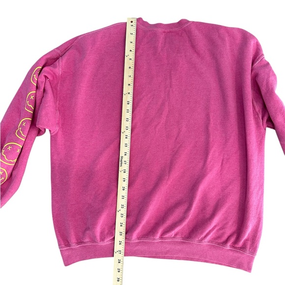 NIRVANA Kids Pink Sweatshirt with Colorful Graphic- weathered , comfy- large - Picture 4 of 6